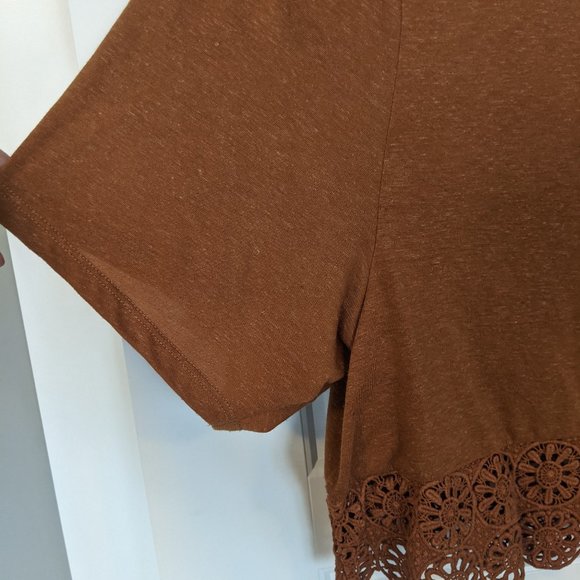 Zara Orange Crop Top with Crochet Bottom - Picture 5 of 6